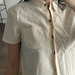 Poplinen Organic Cotton/Linen Short Sleeve Shirt